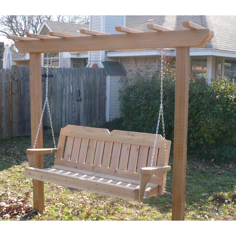 Donath Cedar Arbor Porch Swing With Stand