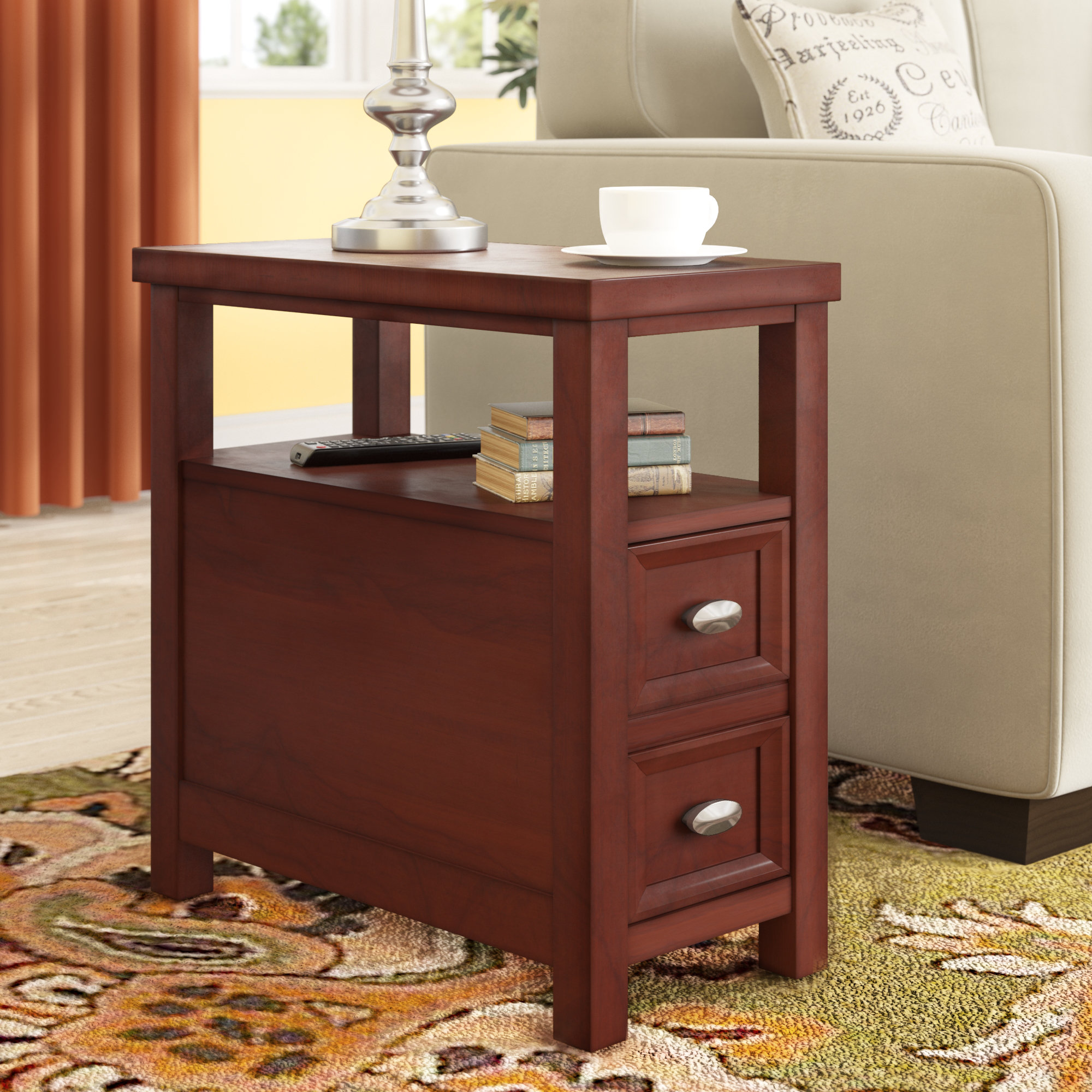 Charlton Home Herwy End Table With Storage Reviews Wayfair