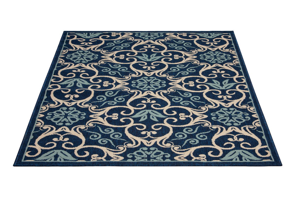 Juney Navy Indoor/Outdoor Area Rug & Reviews Joss & Main