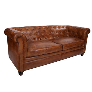 2-Sitzer Sofa Sabik aus Leder von All Home