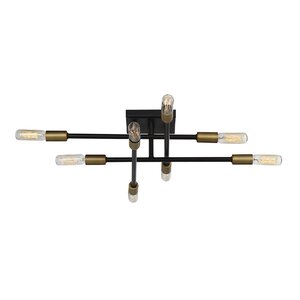 Whaleback 8-Light Semi Flush Mount