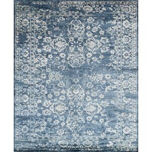 Mirage Hand-Knotted Denim Area Rug