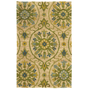 Tommy Bahama Valencia Beige / Green Floral Rug