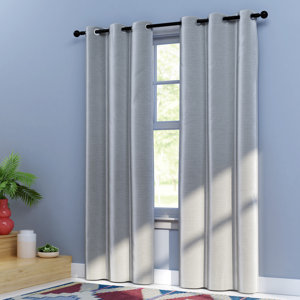 Carlock Solid Blackout Grommet Curtain Panel (Set of 2)