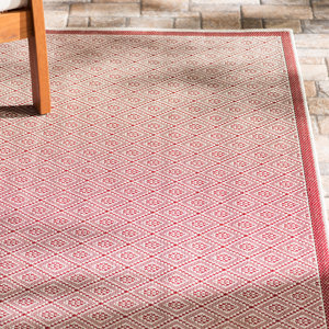 Wexford Sea Pier Maroon Indoor/Outdoor Area Rug