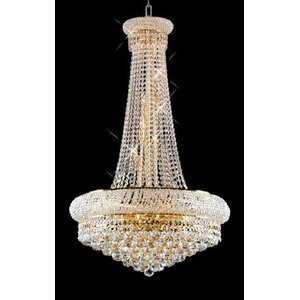 Swarovski Trimmed French 15-Light Empire Crystal Chandelier