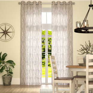 Log Cabin Rustic Curtains Wayfair Baillons Nature Fl Room Darkening Grommet Curtain Panels Set Of 2