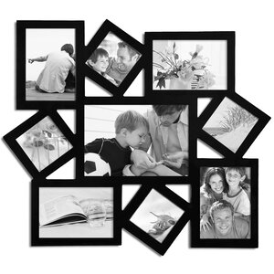 Newington 9 Photo Collage Wood Wall Hanging Picture Frame