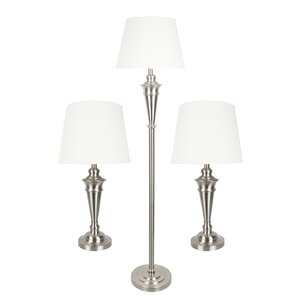 Peterson 3 Piece Table and Floor Lamp Set