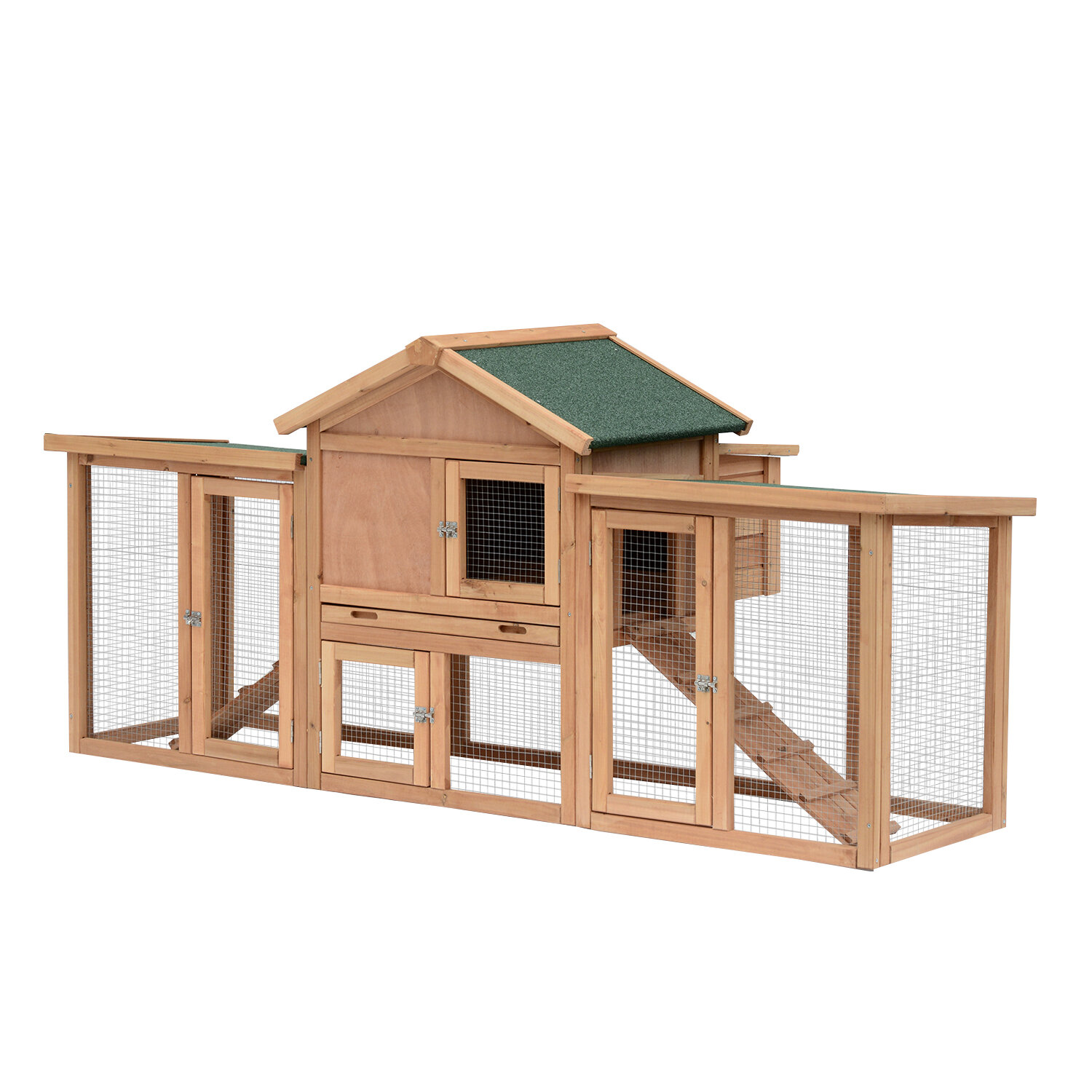 Pawhut Deluxe Wood Chicken Coop