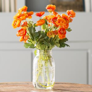 Ranunculus in Mason Jar