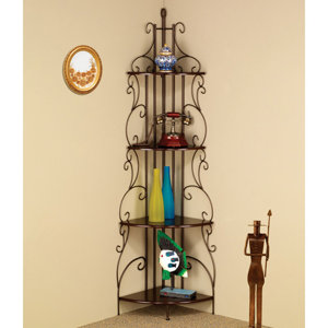 Cheatham 4 Tier Metal Corner Baker's Rack in Goldish Copper