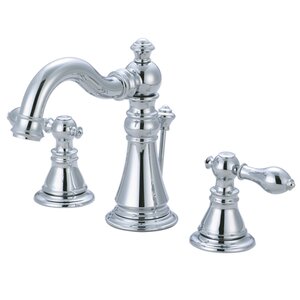 American Classic Double Handle Widespread Bathroom Faucet with ABS Pop-Up Drain