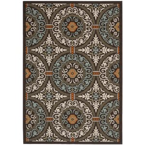 Tierney Chocolate/Aqua Area Rug