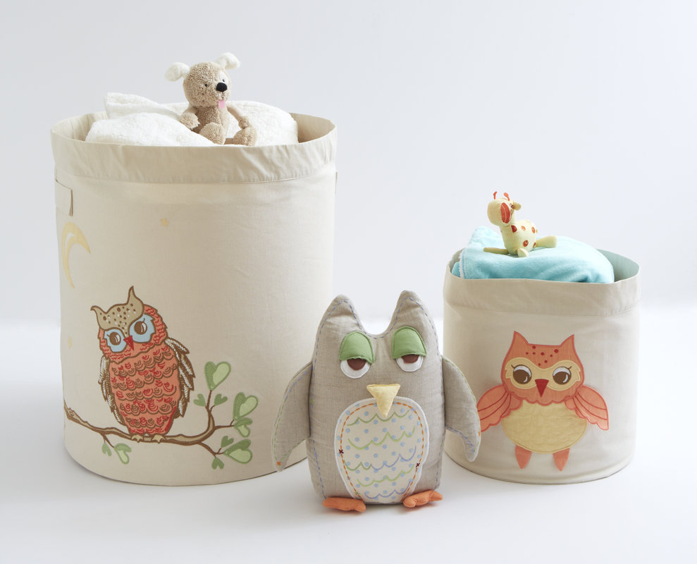 The Little Acorn Baby Owls Toy Storage Bin & Reviews Wayfair