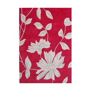 Hand-Tufted Red Area Rug