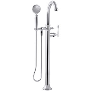 Kelston Floor Mount Bath Filler with Hand Shower
