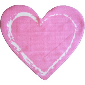 Fun Shape Medium Pile Heart Area Rug