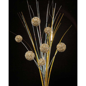 Decorative Sparkle Ball Spray with Grass