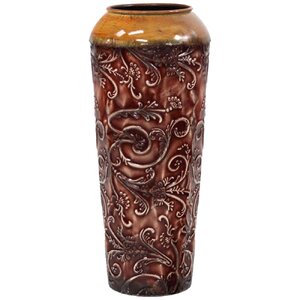 Cylinder Brown Metal Vase