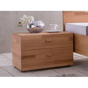 Nachttisch mit 2 Schubladen von Woodlive