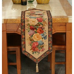 Tache Colorful Country Rustic Floral Morning Awakening Table Runner