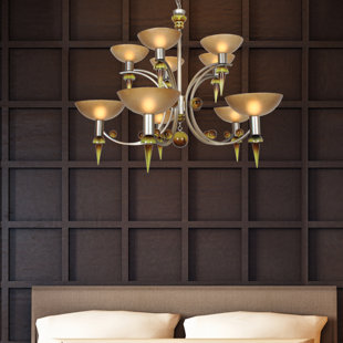 Triarch Lighting Acrylic Ceiling Chandelier Wayfair Neary 10 Light Shaded Chandelier