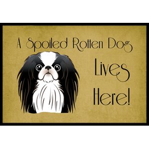 Japanese Chin Spoiled Dog Lives Here Doormat