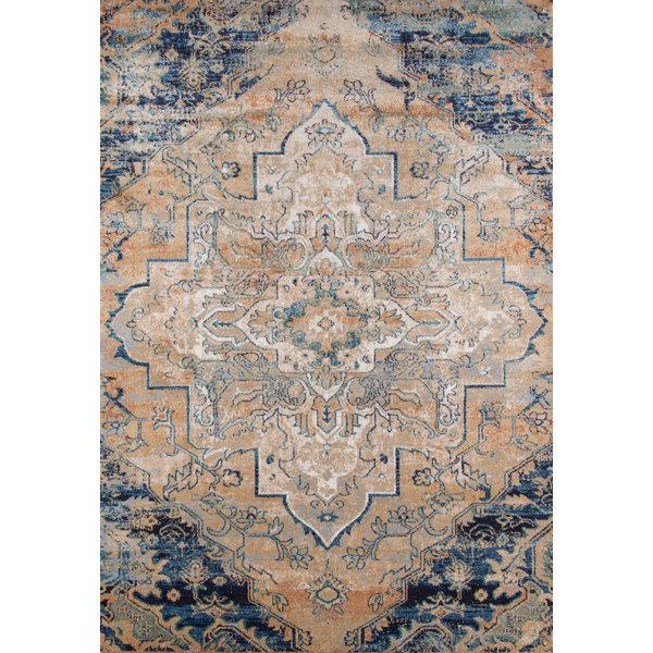 Mistana Damien Navy Tan Area Rug Reviews Wayfair