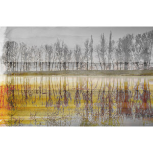 'Sunset Lake' by Parvez Taj Framed on Canvas