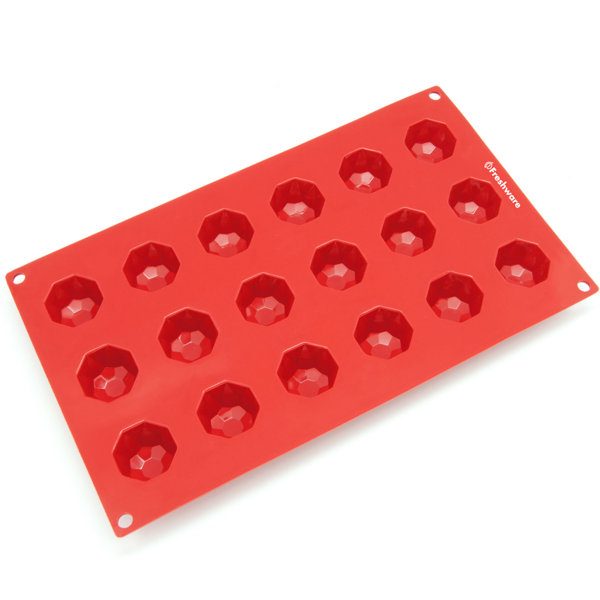 Freshware 18 Cavity Mini Diamond Silicone Mold Pan & Reviews Wayfair