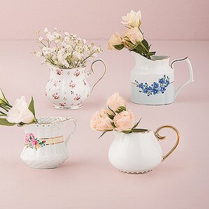 4 Piece Vintage Creamer Assortment Vase Set
