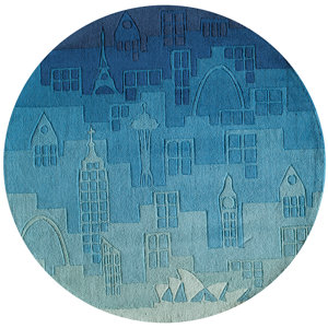 Faye Hand-Tufted Blue Kids Rug