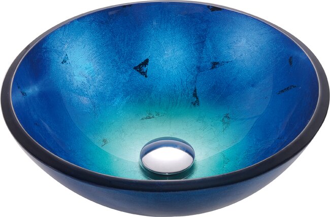 vivido glass circular vessel bathroom sink