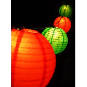 Christmas Holiday Paper Lantern String Light