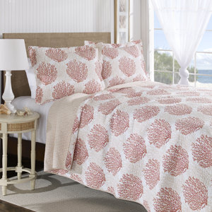 Coral Coast Cotton Reversible Quilt Set by Laura Ashley Home