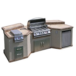 4-Burner Built In Propane Gas Grill with Cabinet
