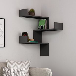 Dark Gray Opened Wall Shelf save