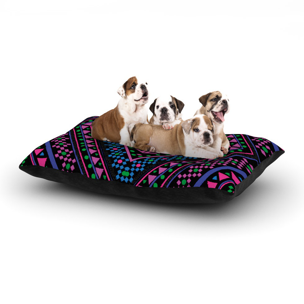 East Urban Home Nika Martinez Neon Dog Pillow With Fleece Cozy