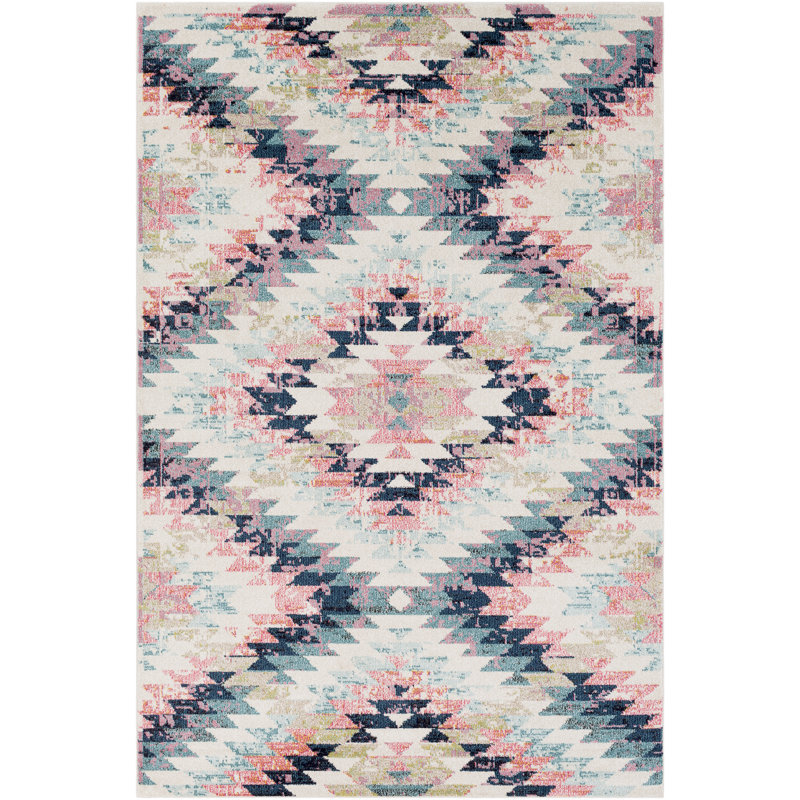 Nichole Dark Blue/Pink Area Rug & Reviews Joss & Main