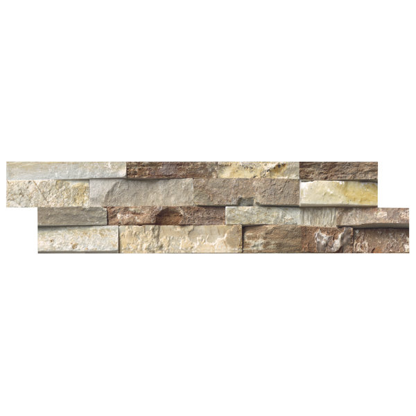 Msi 6 X 24 Slate Splitface Tile In Golden White Reviews Wayfair