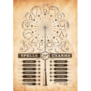 Harry Potter Spells And Charms Graphic Art Print Harry Potter Spells And Charms Graphic Art Print