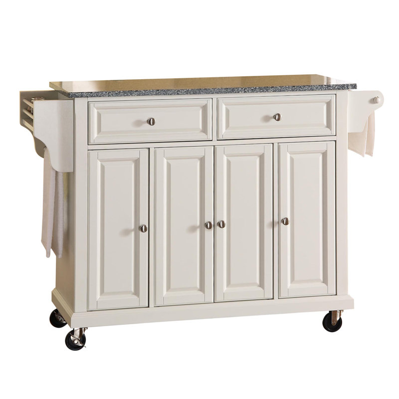 Darby Home Co Pottstown Kitchen Cart/Island with Granite Top & Reviews