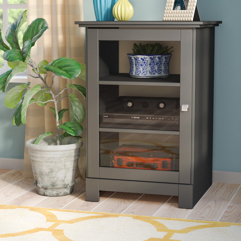 Andover Mills Clifton 1 Door Audio Cabinet in Black & Reviews | Wayfair