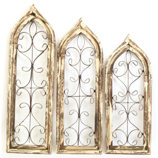 Large Architectural Wall Decor Wayfair Gothic 3 Piece Architectural Window Wall Decor Set