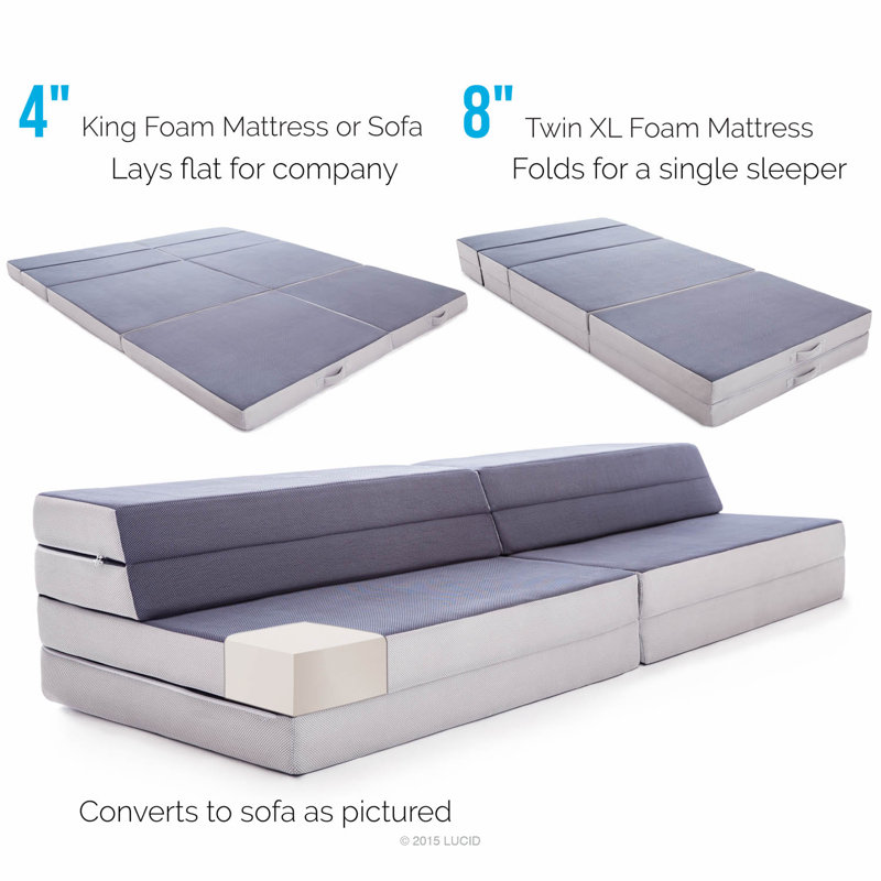 Lucid Folding 4'' Firm Mattress & Reviews Wayfair
