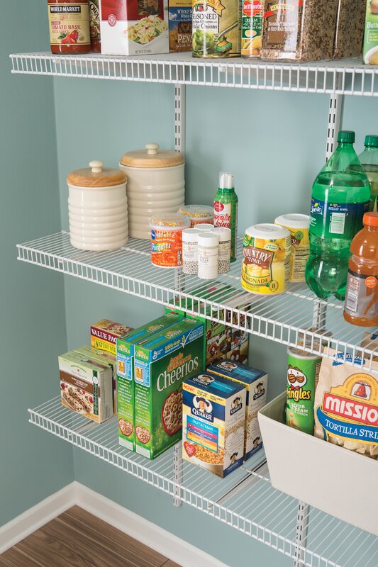 Closetmaid Shelftrack 48 W Pantry Wall Shelf And Reviews Wayfair