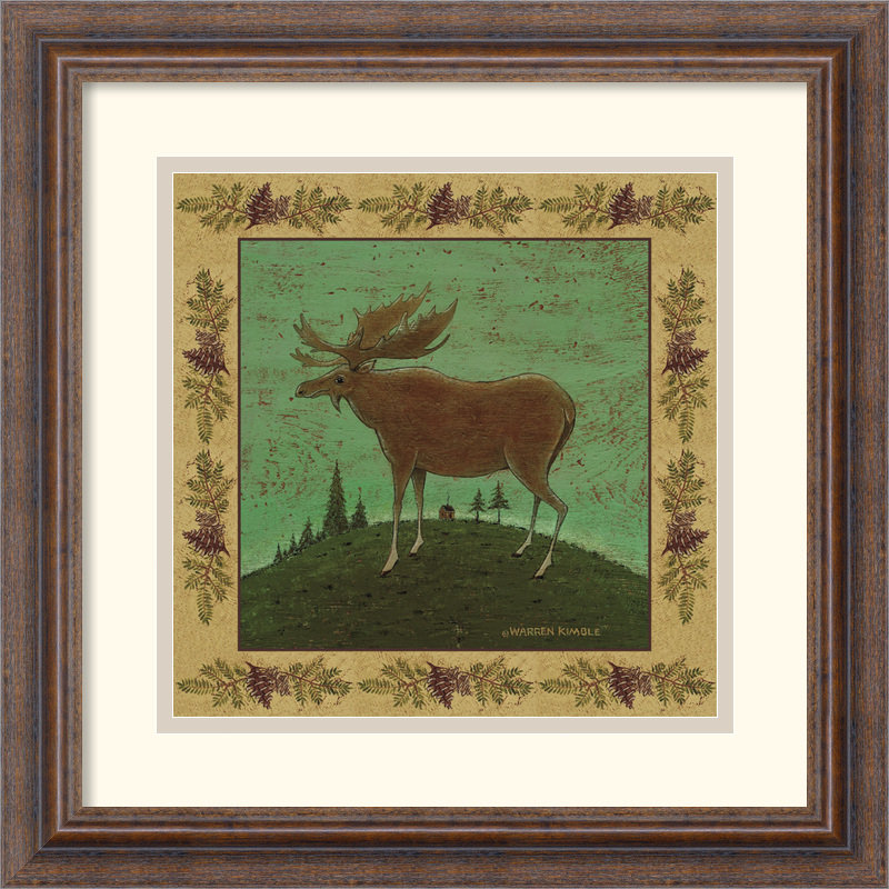 Amanti Art Folk Moose By Warren Kimble Framed Painting Print Wayfair