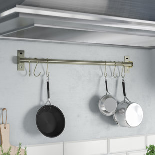Wall Mounted Pot Racks You Ll Love Wayfair Stainless Steel Wall Mounted Pot Rack