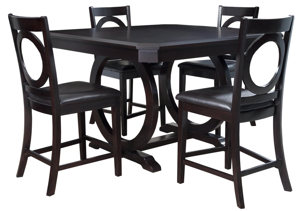 Powell Brigham 5 Piece Counter Height Dining Set & Reviews | Wayfair